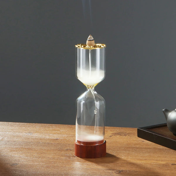 Hourglass Backflow Incense Burner Waterfall Holder