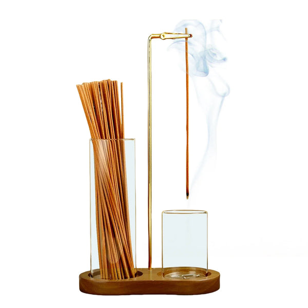2-in-1 Incense Holder with Glass Ash Catcher