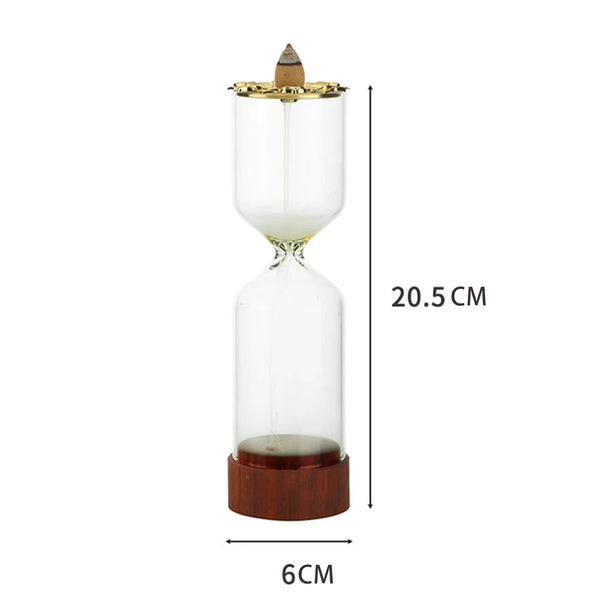 Hourglass Backflow Incense Burner Waterfall Holder