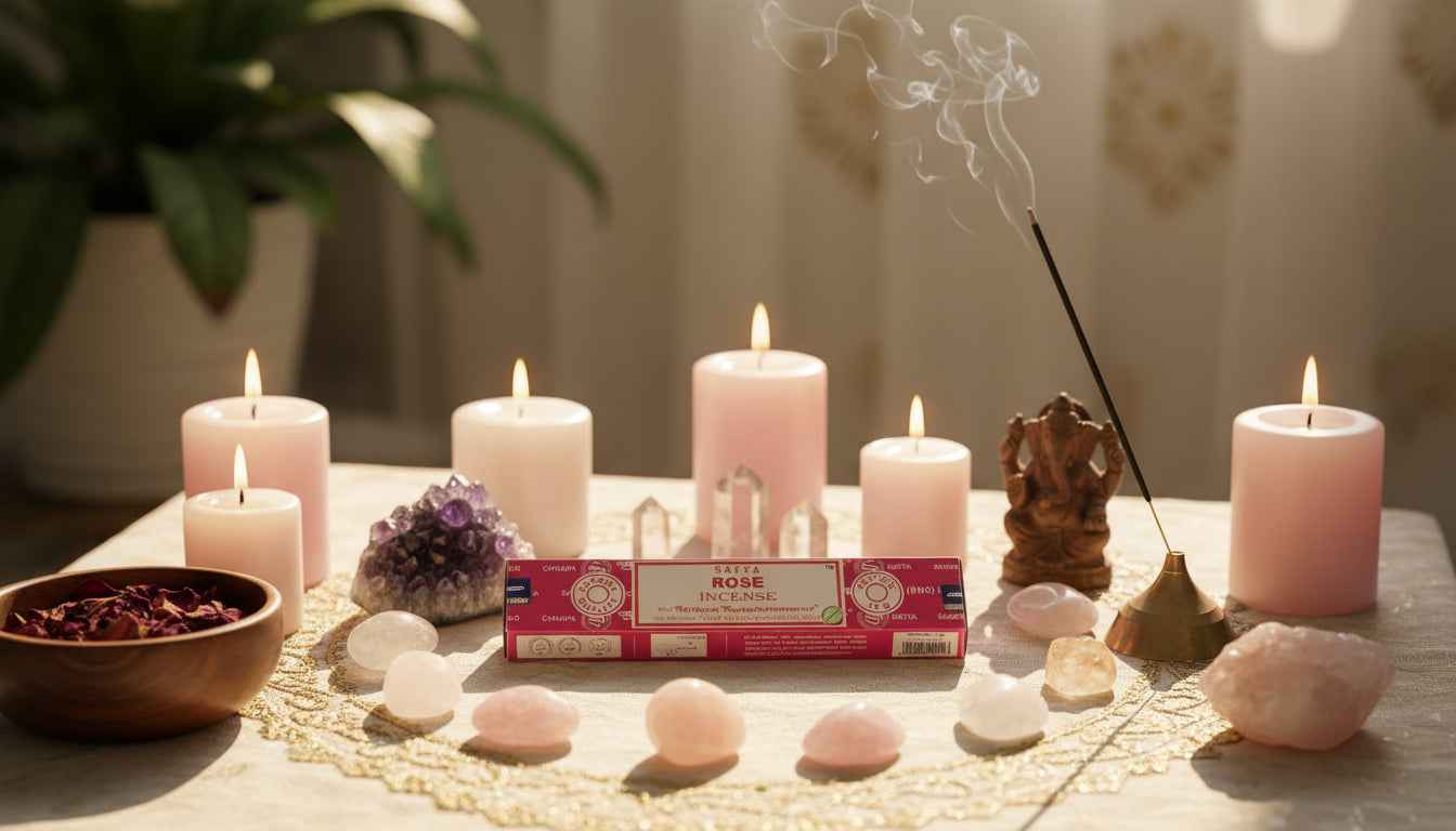 Satya Rose Incense Sticks – Calming Aromatherapy